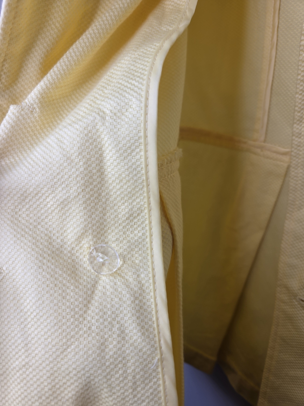 Candie's Soft Yellow Double-Breasted Pea Coat - Picture 11 of 15